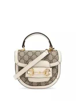 Gucci мини-сумка Horsebit 1955, нейтральный цвет