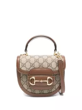 Gucci мини-сумка Horsebit 1955, нейтральный цвет