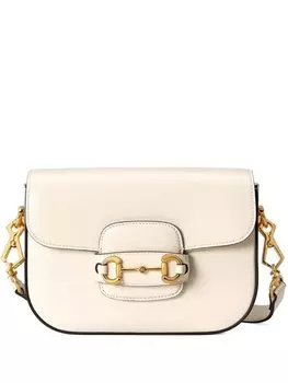 Gucci мини-сумка на плечо 1955 Horsebit, белый