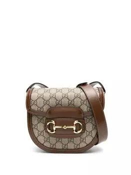 Gucci мини-сумка на плечо 1955 Horsebit, нейтральный цвет