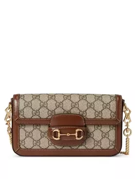 Gucci мини-сумка на плечо 1955 Horsebit, нейтральный цвет