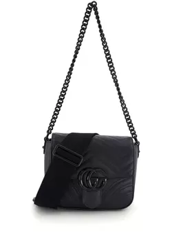 Gucci мини-сумка на плечо GG Marmont, черный