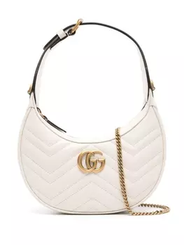Gucci мини-сумка на плечо GG Marmont, нейтральный цвет