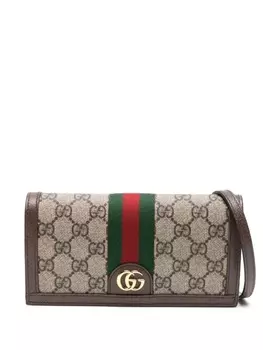 Gucci мини-сумка на плечо Ophidia, коричневый