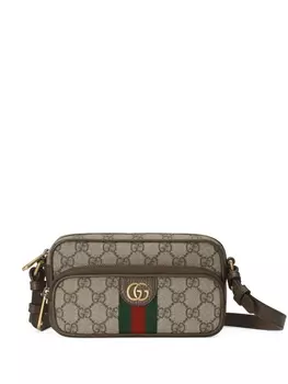 Gucci мини-сумка на плечо Ophidia, коричневый