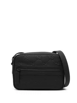 Gucci мини-сумка на плечо с узором GG Supreme, черный