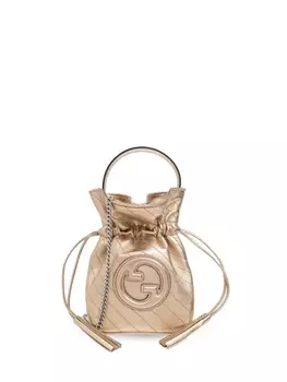 Gucci мини-сумка-ведро из кожи Blondie, нейтральный цвет