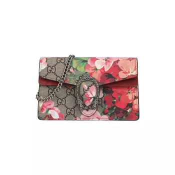 GUCCI Миниатюрная сумка через плечо Dionysus Blooms, розовая/черная