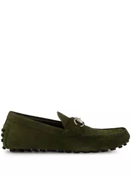 Gucci мокасины с пряжкой Horsebit, зеленый