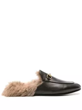 Gucci мюли Princetown из овчины, черный