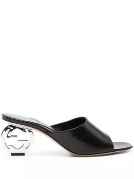 Gucci мюли с логотипом Interlocking G, черный