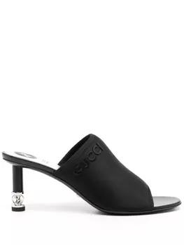 Gucci мюли с логотипом Interlocking G, черный