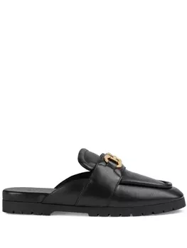 Gucci мюли с пряжкой Horsebit, черный
