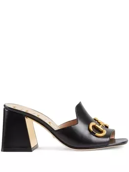 Gucci мюли с пряжкой Horsebit, черный