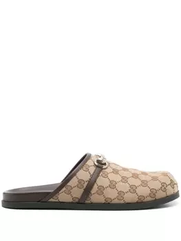 Gucci мюли с пряжкой Horsebit, нейтральный цвет