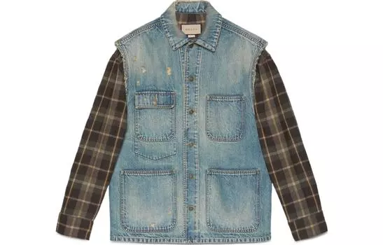 Мужская джинсовая куртка Gucci, голубой