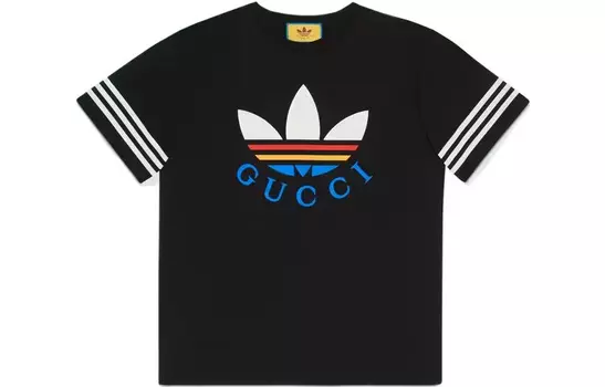 Футболка мужская Adidas x Gucci, черный / белый