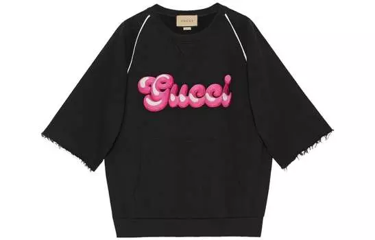 Футболка мужская Gucci, черный / розовый