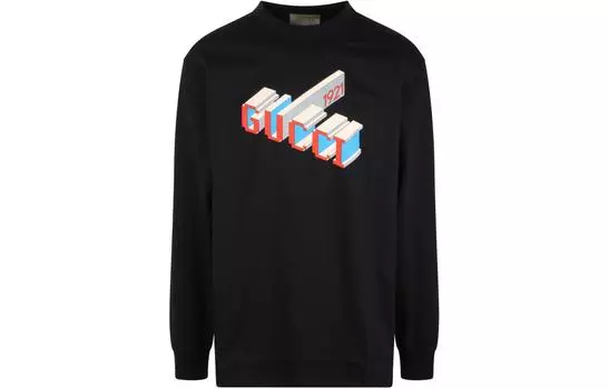 Футболка мужская Gucci с логотипом, черный / белый