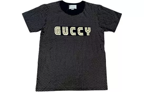 Футболка мужская Gucci в мелкую клетку, черный