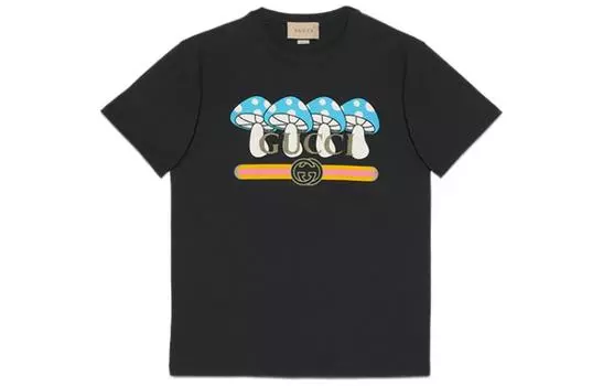 Футболка мужская Gucci Jersey с принтом, черный