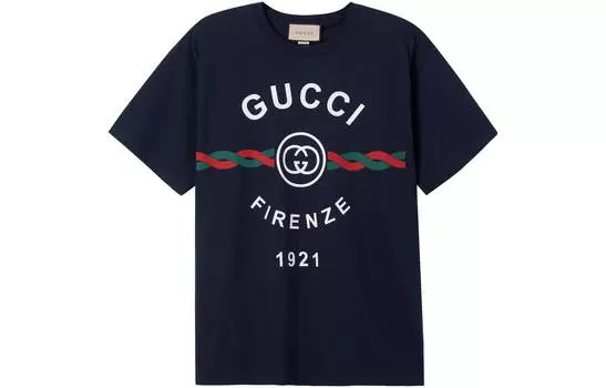 Мужская футболка Gucci, темно-синий