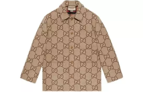 Куртка мужская Gucci с узором логотипа, бежевый