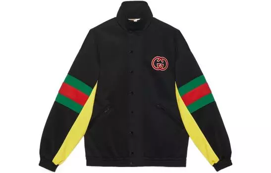 Куртка мужская Gucci Logo Patch Detail, черный