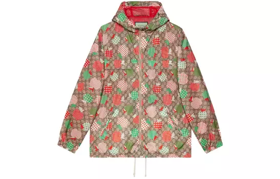 Куртка мужская Gucci с принтом, коричневый