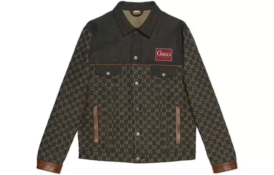 Куртка мужская Gucci, черный / коричневый