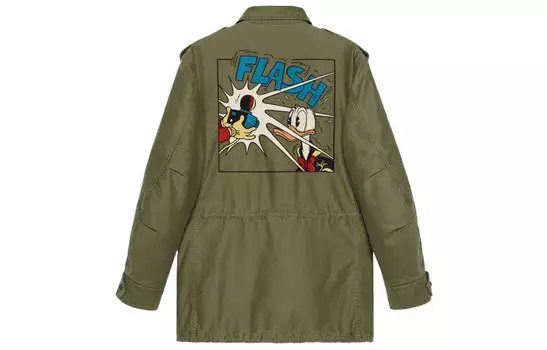 Мужская куртка Gucci X Disney, оливковый
