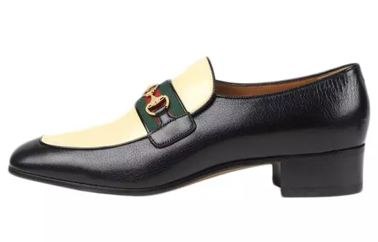 Туфли мужские Gucci, черный / белый