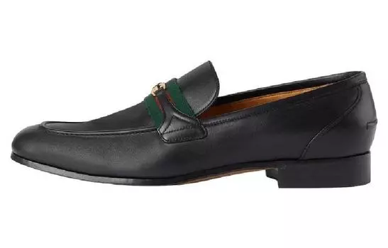 Туфли мужские Gucci Low-Top с логотипом, черный