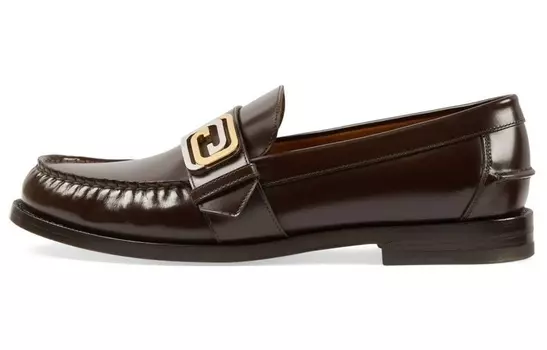 Лоферы мужские Gucci Buckle, коричневый