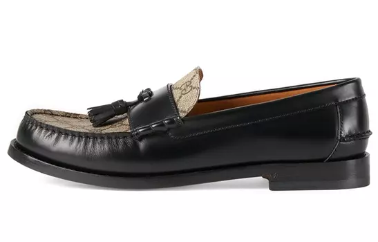 Ботинки GUCCI Tassel-detail GG Canvas Loafers