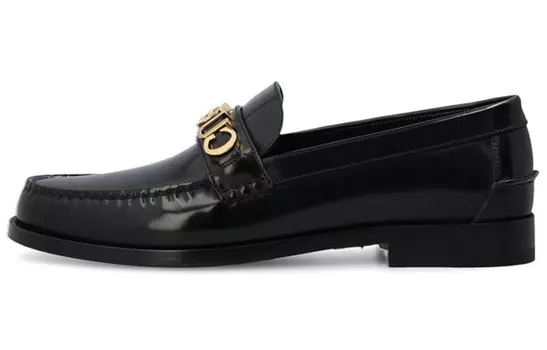 Ботинки GUCCI Leather Loafers Black