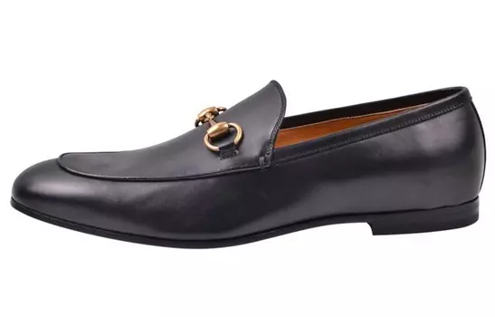 Ботинки GUCCI Black Leather Horsebit Quentin Loafers