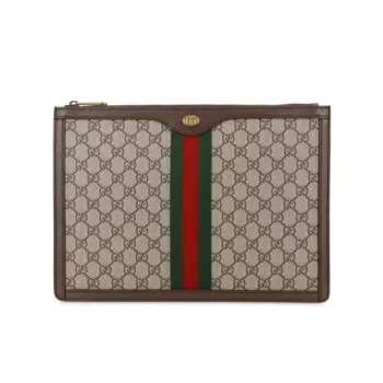 GUCCI Мужская сумка Ophidia Canvas с кожаным клатчем, цвет черного дерева