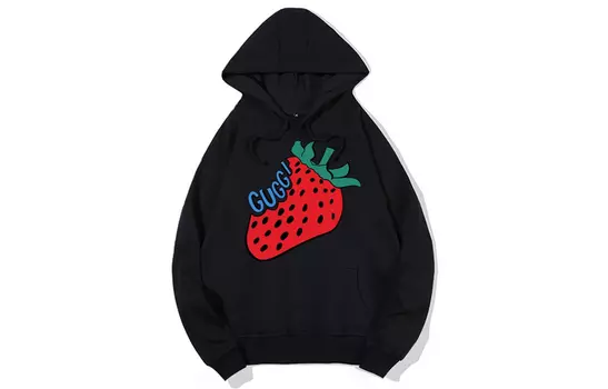 Толстовка мужская Gucci с принтом, черный / синий / красный