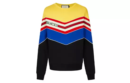 Толстовка мужская Gucci Chevron Stripe, черный