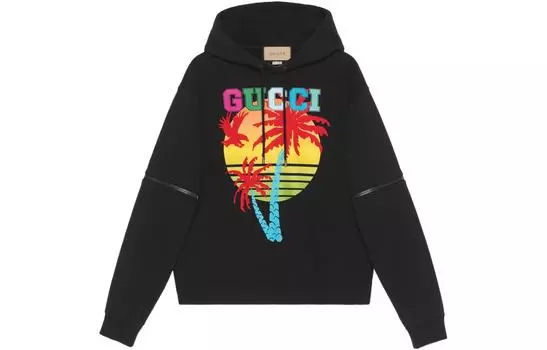 Толстовка мужская Gucci Removable-sleeve, черный