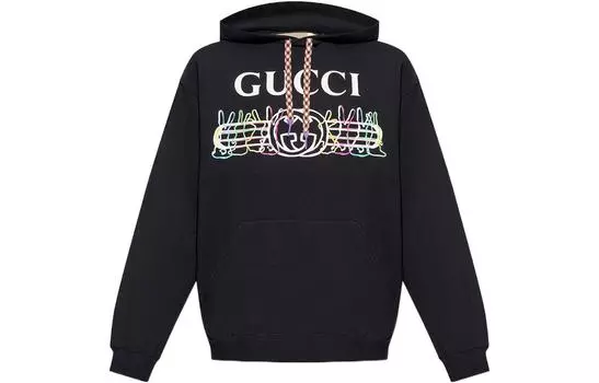 Толстовка мужская Gucci Graffiti Logo-print, черный