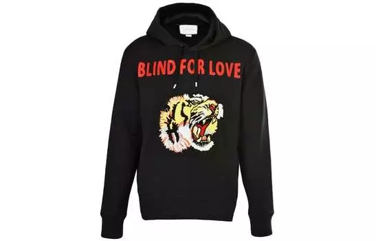 Толстовка мужская Gucci с принтом, черный красный
