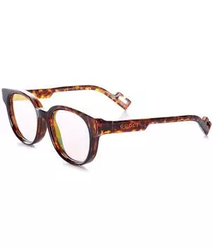 Gucci Мужские круглые горные солнцезащитные очки черепаховой формы Gg1237S 53 мм, коричневый