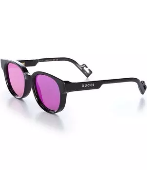 Gucci Мужские круглые горные солнцезащитные очки Gg1237S 53 мм, черный