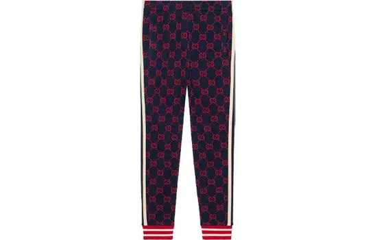 Брюки мужские Gucci, синий / красный