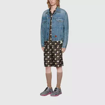 Шорты мужские Gucci x Ken Scott, черный / коричневый