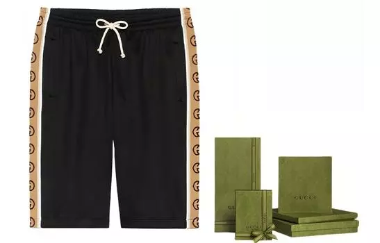 Шорты мужские Gucci с подарочной коробкой, черный