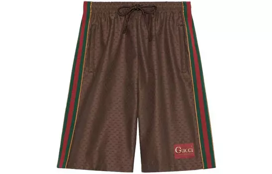 Шорты мужские Gucci с узором, коричневый