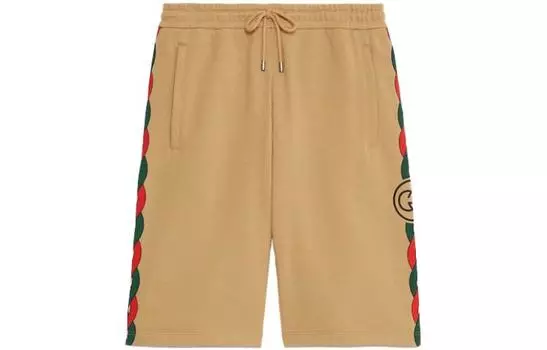 Шорты мужские Gucci с логотипом, бежевый